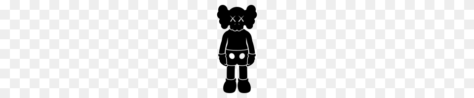 Kaws Toy Icons Noun Project, Gray Free Transparent Png