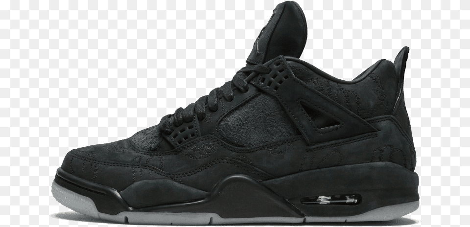 Kaws X Jordan Iv Kaws X Air Jordan 4 Retro Black, Clothing, Footwear, Shoe, Sneaker Free Png