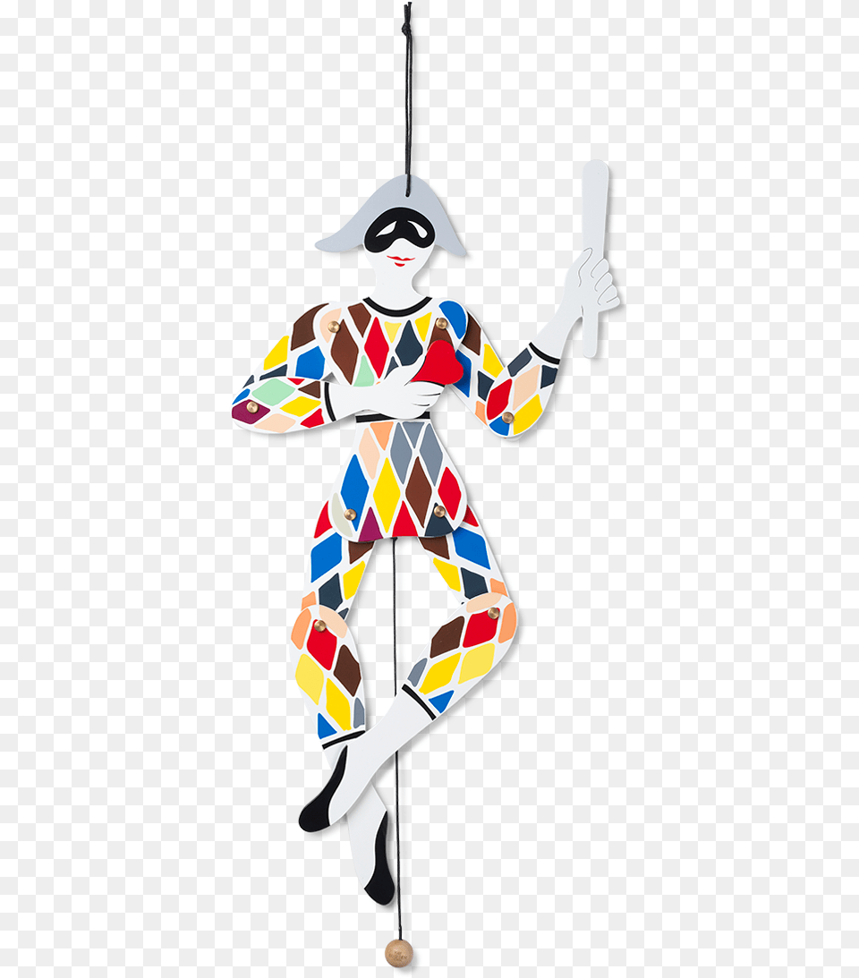 Kay Bojesen Wooden Harlequin Jumping Jack Cartoon, Adult, Female, Person, Woman Png Image