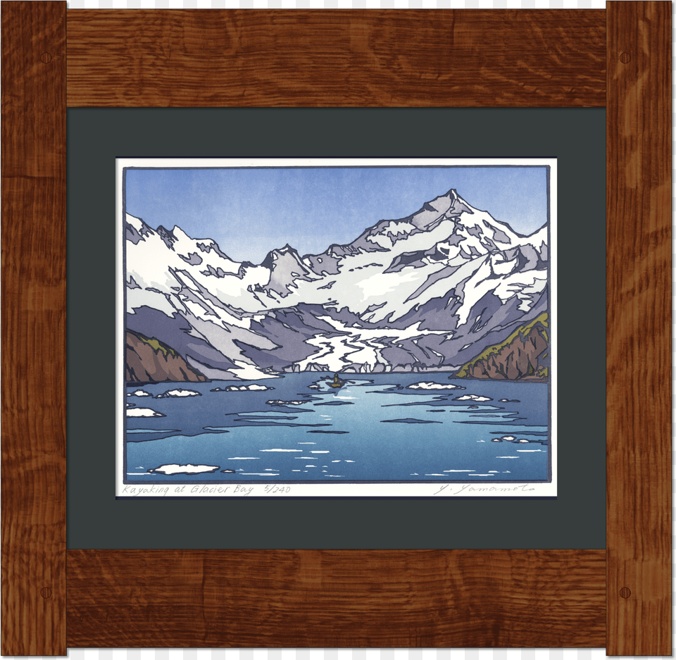 Kayaking At Glacier Bay Picture Frame, Ice, Mountain, Nature, Outdoors Free Transparent Png