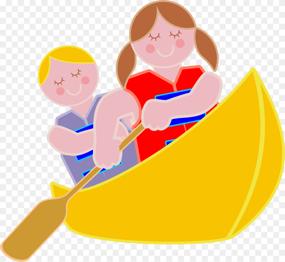 Kayaking Clipart Clip Art Canoe, Oars, Paddle, Baby, Person Png