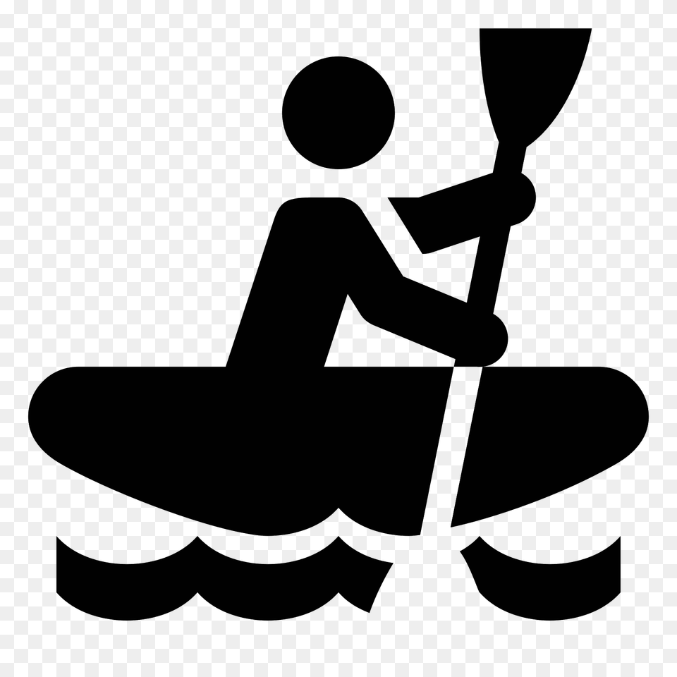 Kayaking Icon, Gray Png Image