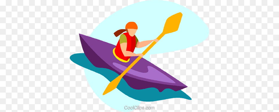 Kayaking Royalty Vector Clip Art Illustration, Oars, Paddle, Transportation, Person Png