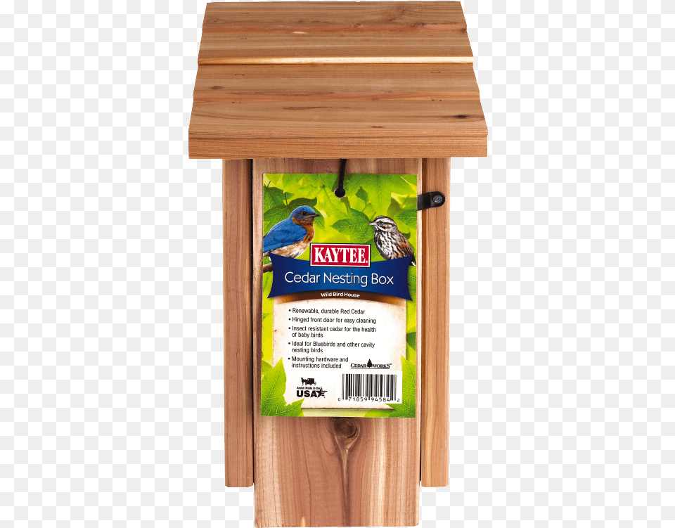 Kaytee Cedar Nesting Box Kaytee Cedar Nesting Box Bin, Wood, Animal, Bird, Plywood Free Png