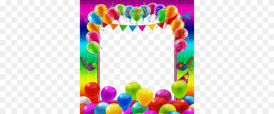 Kaz Creations Deco Background Frame Happy Birthday Colorful Frames And Borders, Balloon, People, Person Free Png