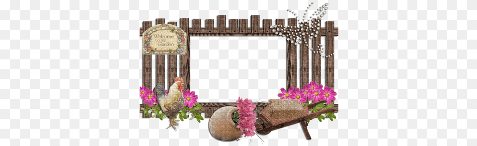 Kaz Creations Deco Flowers Garden Frame Picmix, Flower, Flower Arrangement, Plant, Animal Free Png Download
