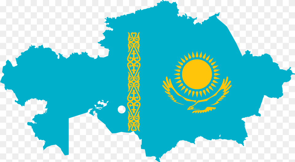 Kazakhstan Flag Map Clipart, Chart, Plot, Atlas, Diagram Free Transparent Png