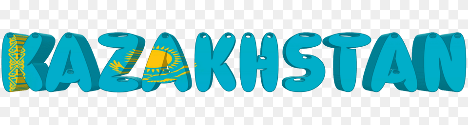 Kazakhstan Lettering With Flag Clipart, Turquoise, Water Sports, Water, Swimming Png