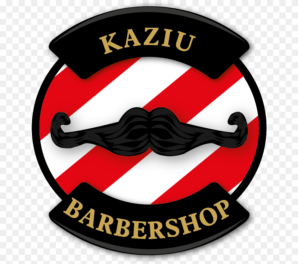 Kaziu Barbers Logo Kaziu Barbers Shop, Badge, Symbol, Head, Person Free Png Download