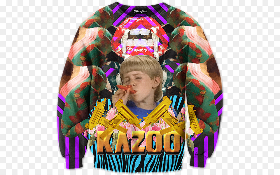 Kazoo Kid Black And White Stock Kazoo Kid, Clothing, Coat, Jacket, Knitwear Png Image