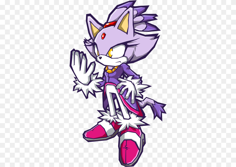 Kb Blaze The Cat Sonic Battle, Book, Comics, Publication, Purple Free Png Download