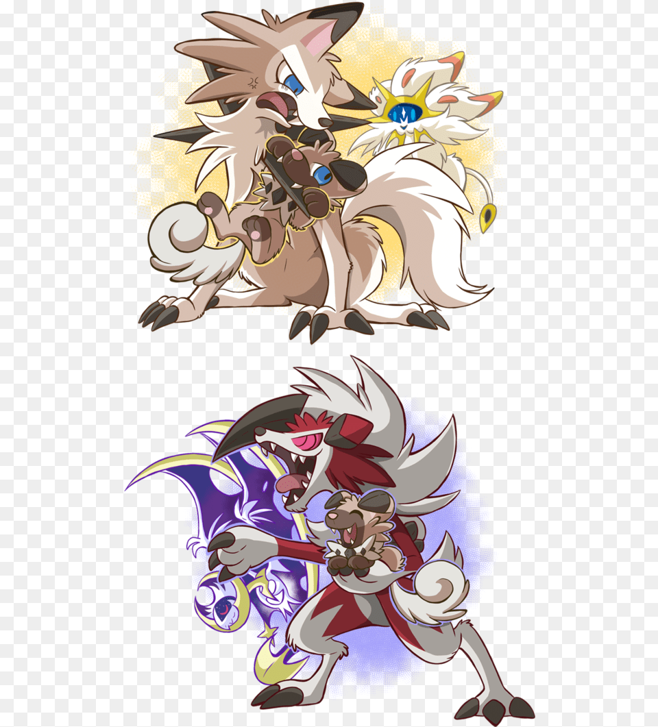 Kb Lycanroc Midday And Midnight, Book, Comics, Publication, Baby Free Transparent Png