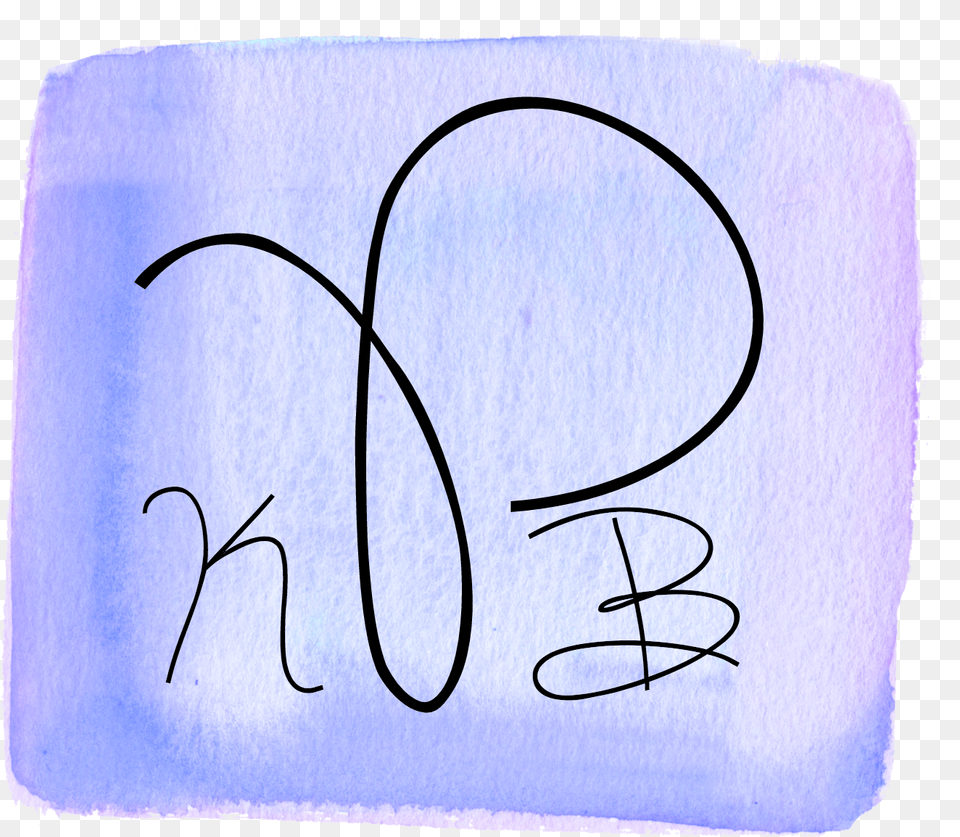 Kbp Lilac Watercolor Monogram Drawing, Handwriting, Text Png Image