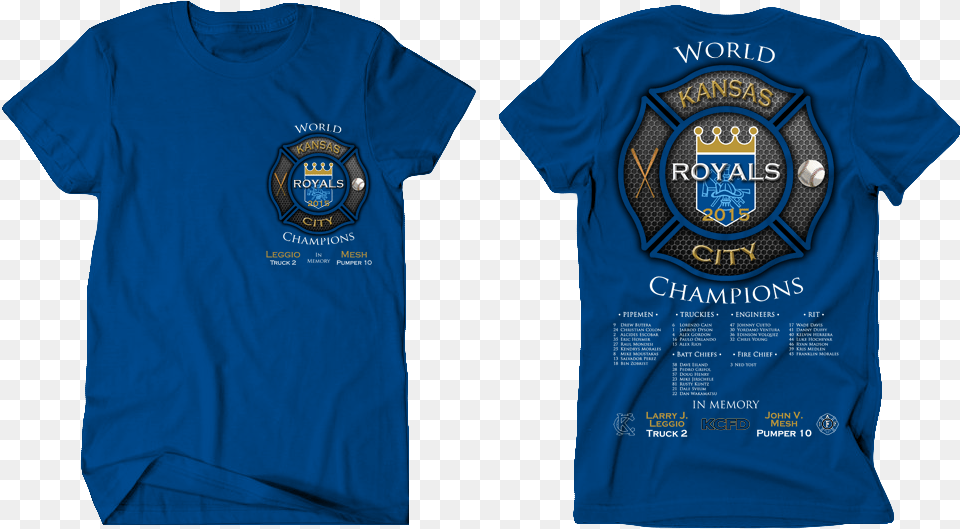 Kc Royals Maltese Memorial Front Back Blue Bloodbath Damien T Shirt, Clothing, T-shirt Free Png