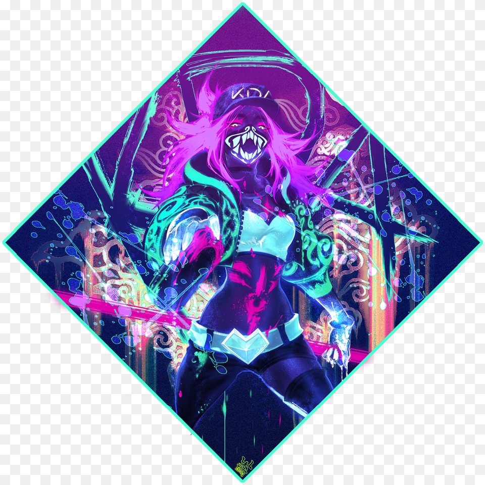 Kda Akali Wallpaper Fan Art, Graphics, Purple, Modern Art, Person Free Png