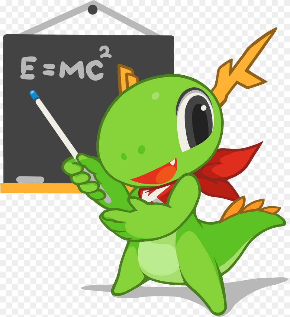 Kde Mascot Konqi For Presentation Kde Katie, Green, Alien, Amphibian, Animal Png Image