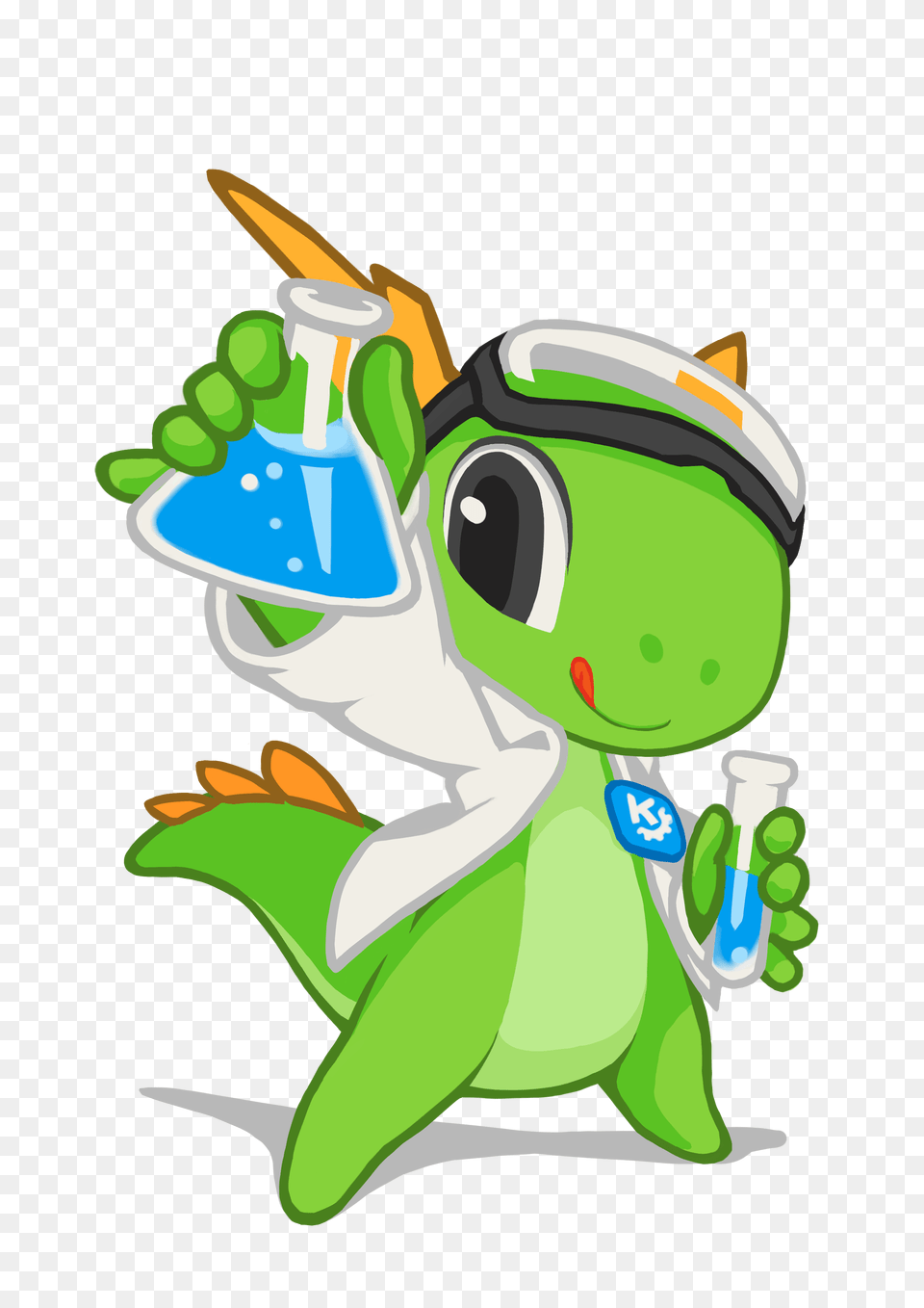 Kde Mascot Konqi For Science And Experimental Applications, Cartoon, Baby, Person, Cleaning Free Transparent Png