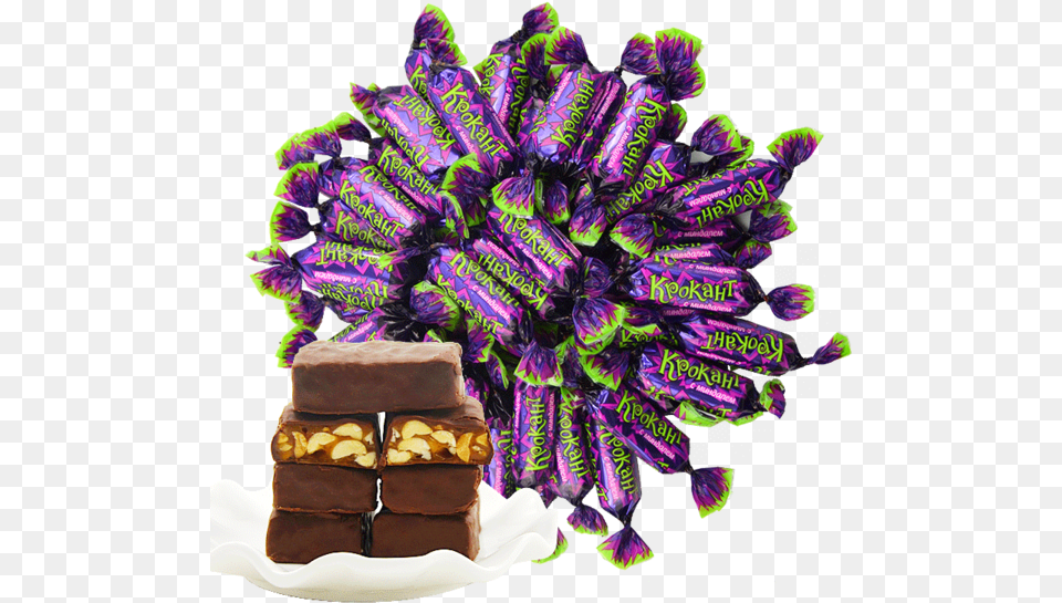Kdv Russian Purple Sugar Candy Chocolate Peanuts Beef Chocolate, Food, Sweets, Dessert Png Image