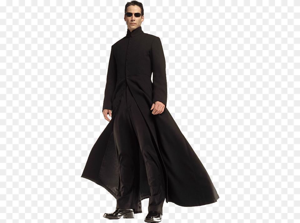 Keanu Reeves Matrix File Keanu Reeves Clothing, Coat, Fashion, Long Sleeve Free Transparent Png