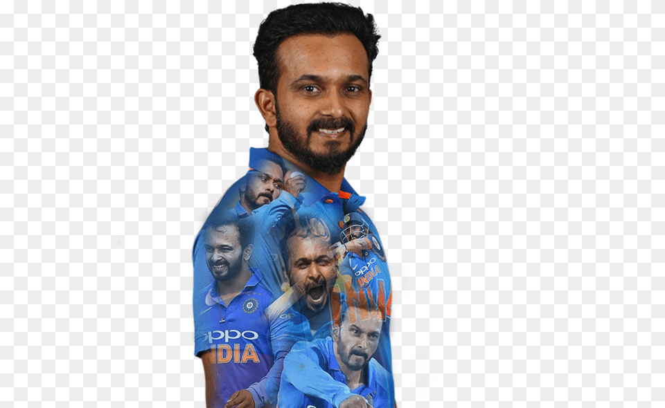 Kedar Jadhav Profile, T-shirt, Person, Head, Photography Free Png