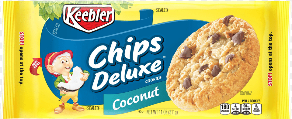 Keebler Chips Deluxe Coconut Cookies Chips Deluxe Cookies Chocolate, Food, Sweets, Bread, Baby Free Png