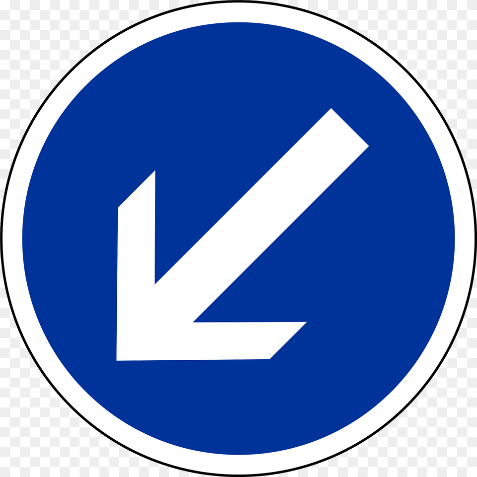 Keep Left Clipart, Sign, Symbol, Road Sign, Disk Png Image