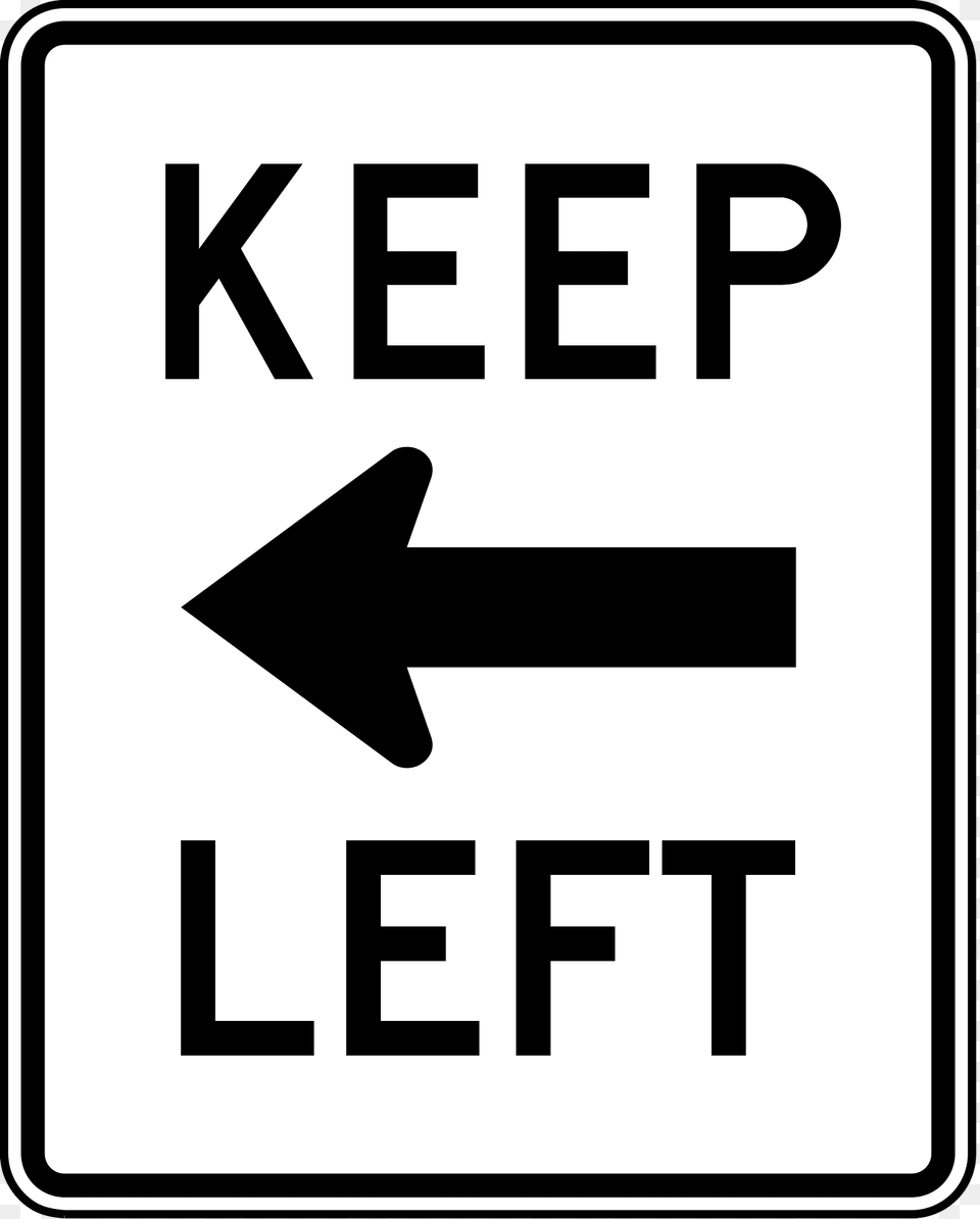 Keep Left Clipart, Road Sign, Sign, Symbol Free Png Download