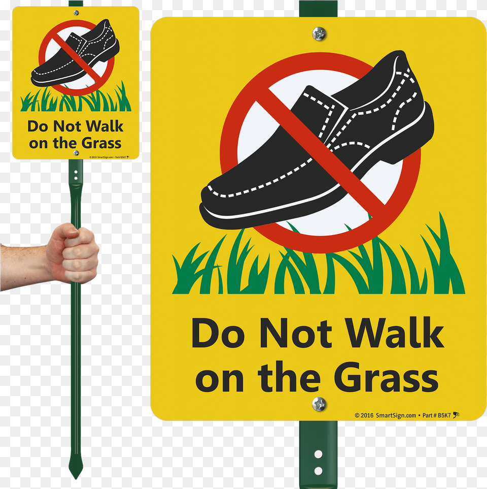 Keep Off Grass Lawnboss Signs Lawn, Clothing, Footwear, Shoe, Sneaker Free Png Download