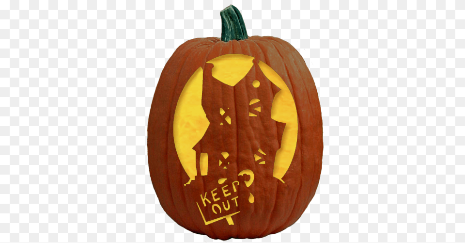 Keep Out Jack O39 Lantern, Food, Plant, Produce, Pumpkin Free Transparent Png