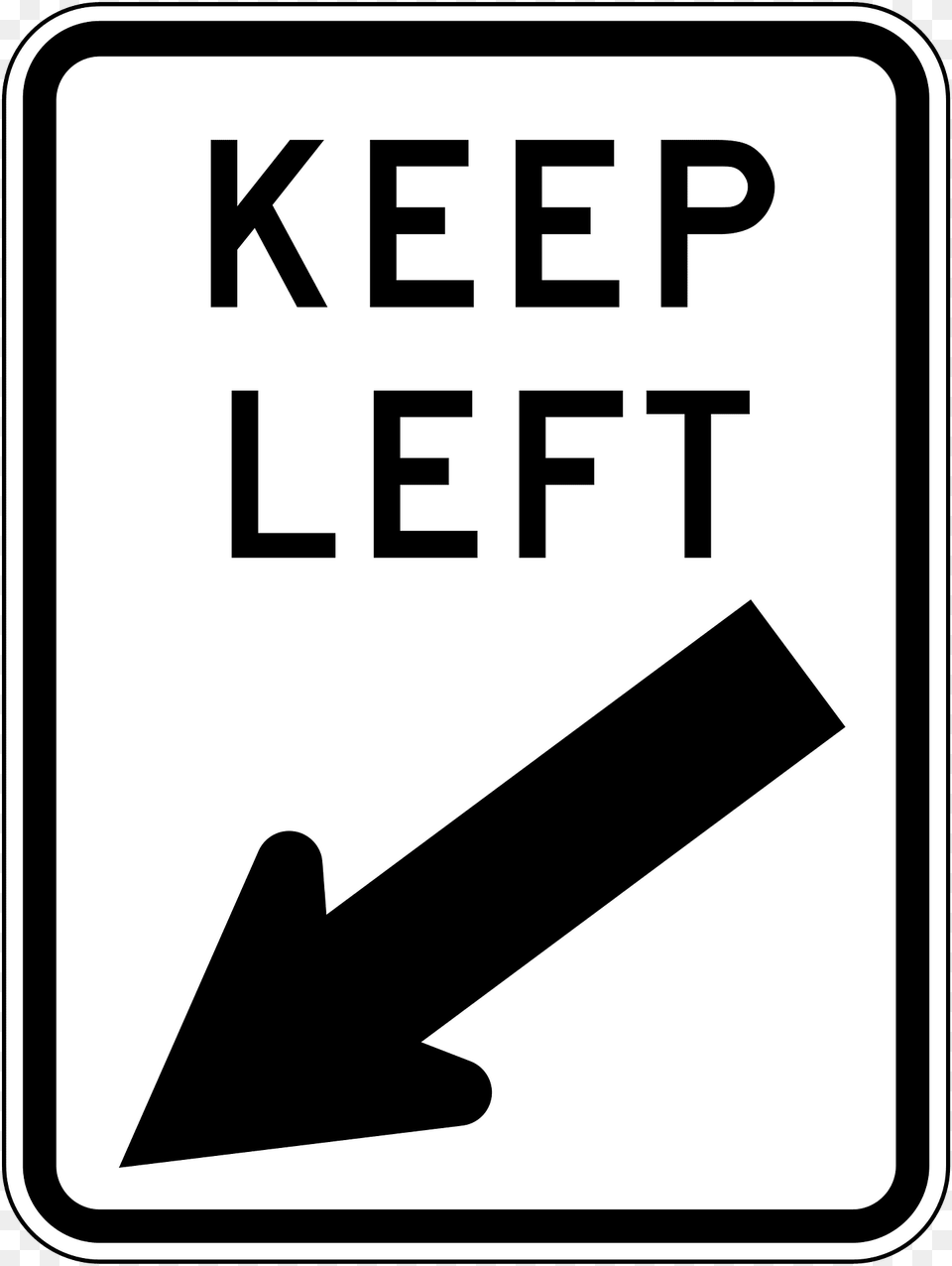 Keep Right Or Left Sign In Australia Clipart, Symbol, Road Sign Free Png Download