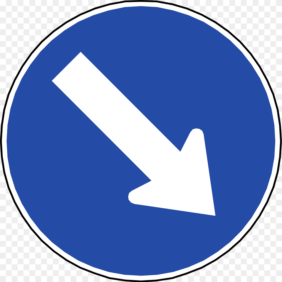 Keep Right Or Left Sign In Chile Clipart, Symbol, Road Sign, Disk Free Transparent Png