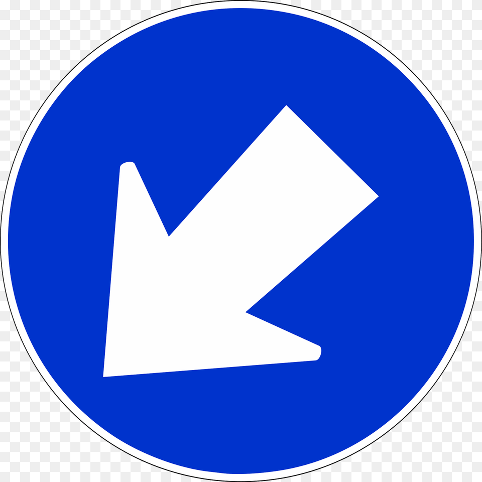 Keep Right Or Left Sign In Indonesia Clipart, Symbol, Road Sign, Disk Free Png Download