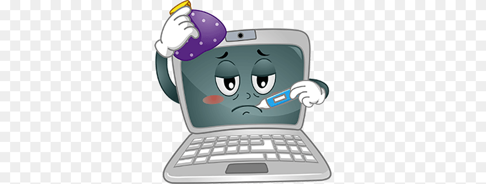 Keep Your Computer Healthy Sick Laptop, Electronics, Pc, Computer Hardware, Computer Keyboard Free Png Download