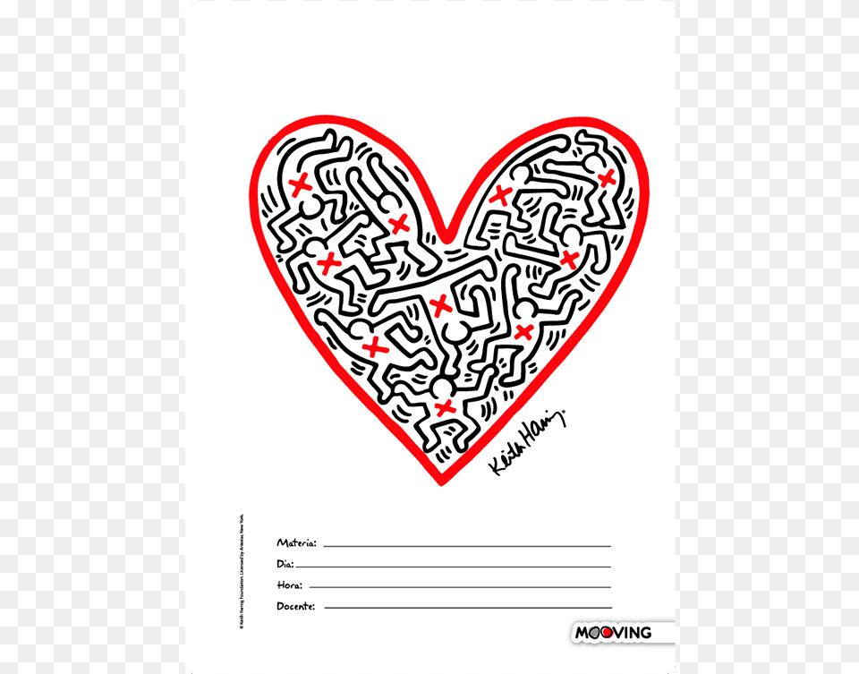 Keith Haring Painting Coloring Pages, Heart Free Transparent Png