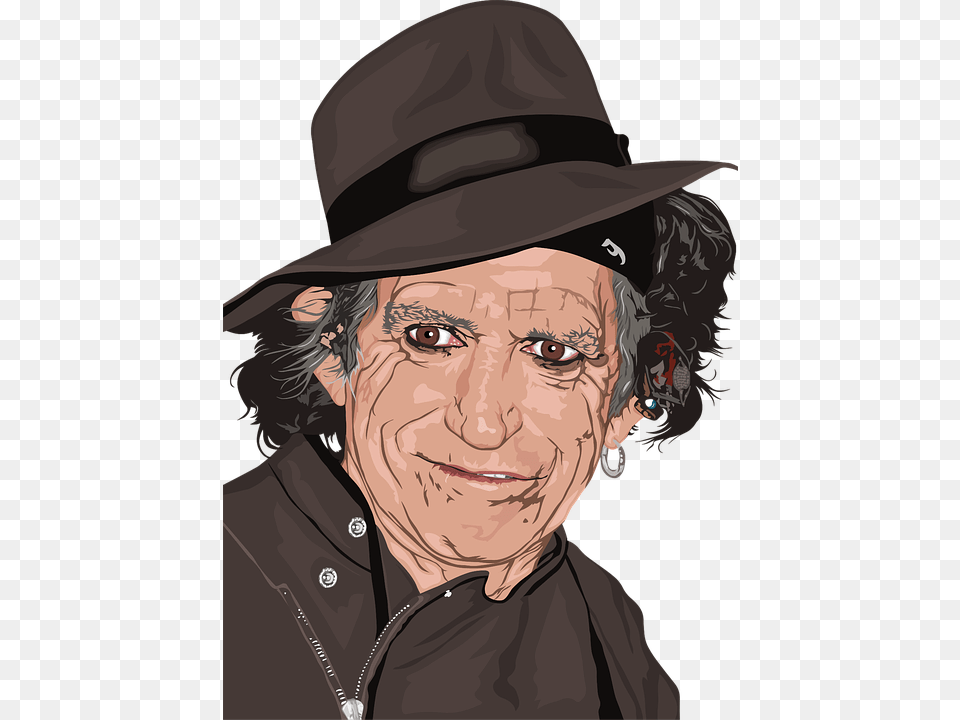 Keith Richards, Accessories, Photography, Jewelry, Sun Hat Png