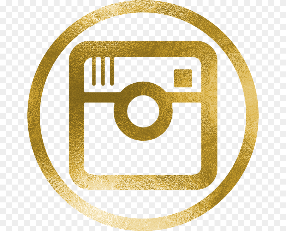 Kelly Doss Events Gold Instagram Logo, Aluminium, Foil, Texture Png Image