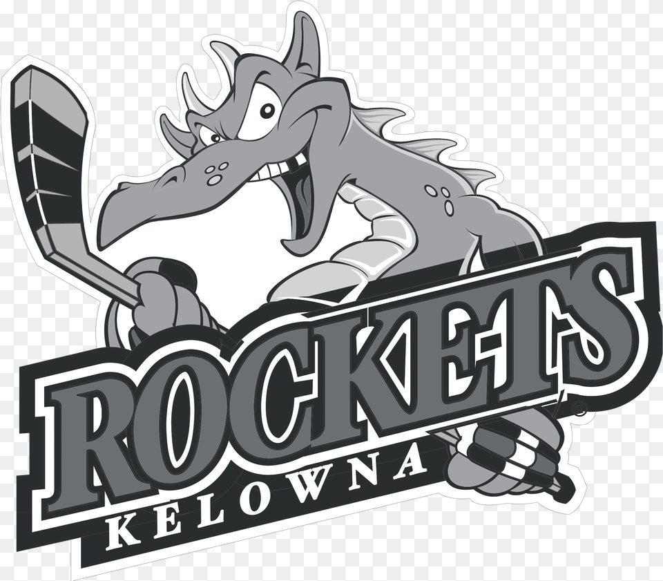 Kelowna Rockets Black And White Logo, Bulldozer, Machine Free Png