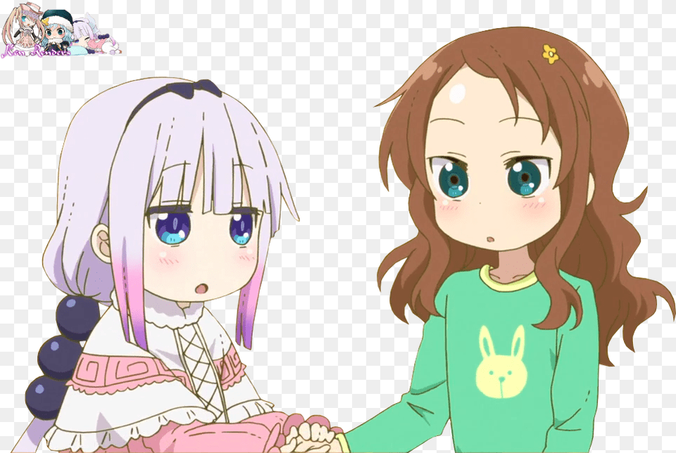 Ken Renders Ken Renders Kanna Kamui Kanna X Riko Miss Kobayashi39s Dragon Maid Render Saikawa, Book, Comics, Publication, Baby Png