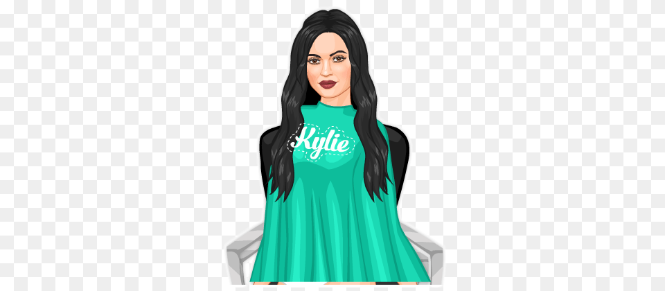 Kendall Jenner Friends Hair Salon Girl Game, Clothing, Dress, Adult, Sleeve Free Png