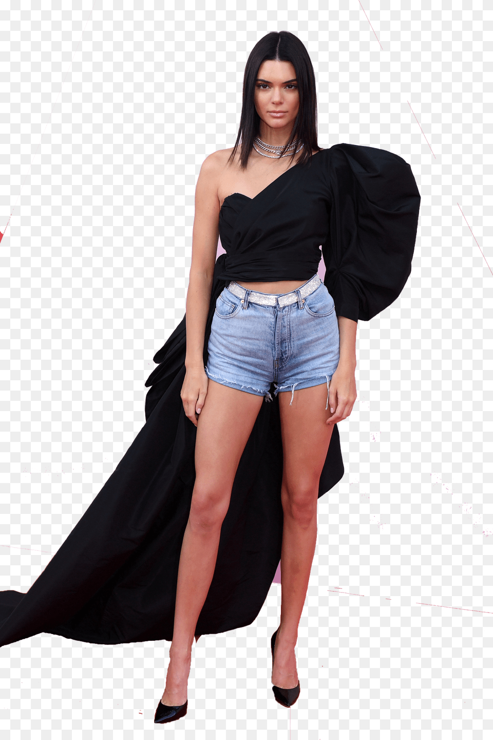 Kendall Jenner Kendall Jenner Jean Shorts, Woman, Pants, Person, Female Free Png