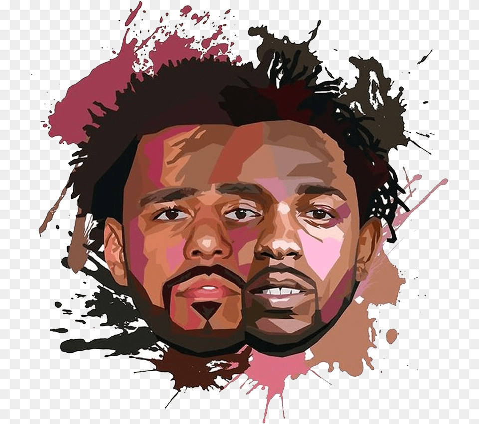 Kendrick Lamar And J Cole J Cole And Kendrick Lamar, Portrait, Photography, Face, Head Png Image