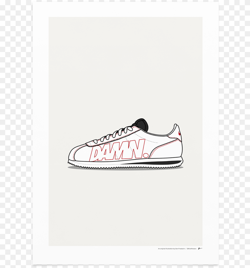 Kendrick Lamar Cortez Damn Sketch, Clothing, Footwear, Shoe, Sneaker Png Image