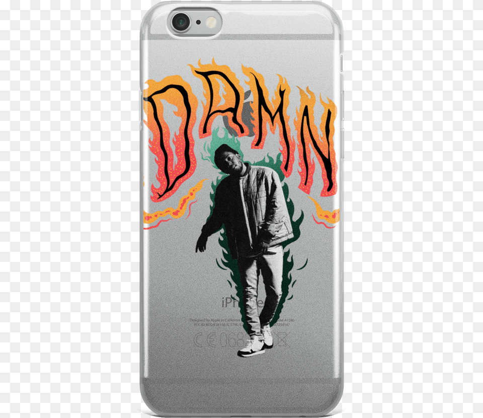 Kendrick Lamar Flames Iphone Case Iphone 7 Clear Case Ultra Thin Tpu Cover Protective, Adult, Electronics, Male, Man Free Png Download