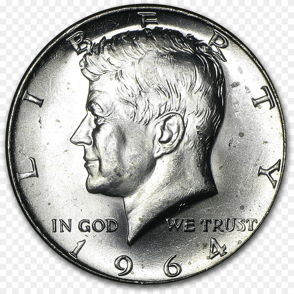 Kennedy Half Dollar 1964 In Bag Cheap, Coin, Money, Adult, Face Free Transparent Png