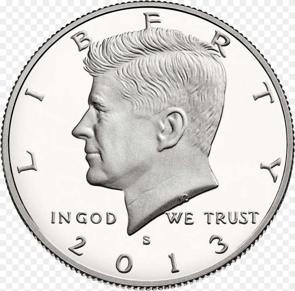 Kennedy Half Dollar 2019, Coin, Money, Face, Head Free Png