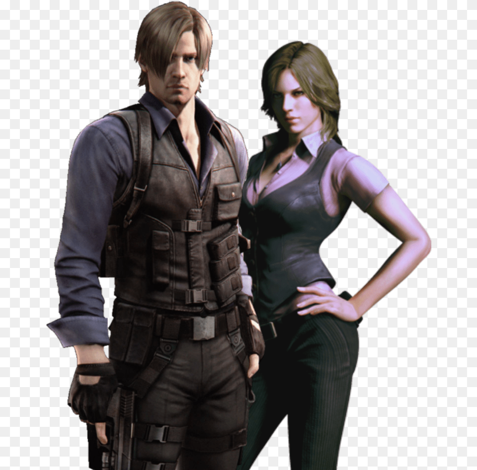 Kennedy Transparent Background Resident Evil 6 Leon Partner, Adult, Vest, Person, Woman Free Png