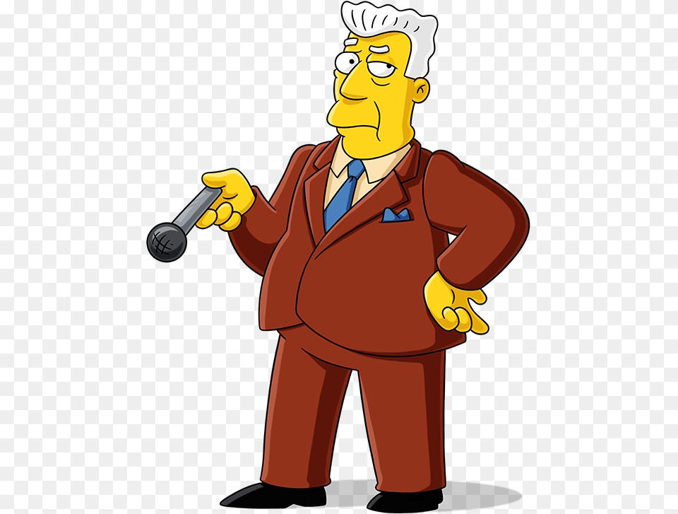 Kent Brockman, Person, Face, Head Free Png Download