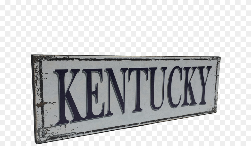 Kentucky Wood Sign Signage, Symbol, Text, Number, License Plate Free Transparent Png