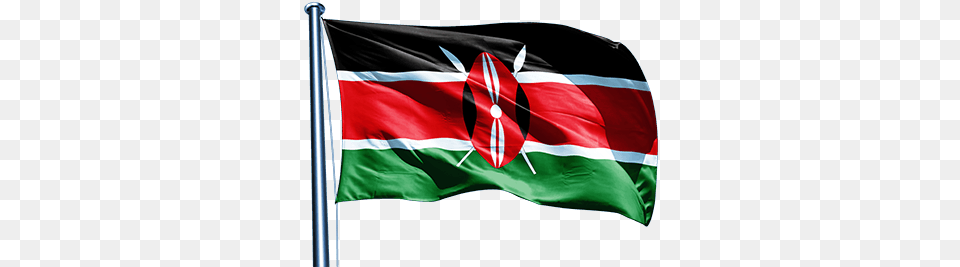 Kenya Flag Kenya Flag On Pole Free Transparent Png
