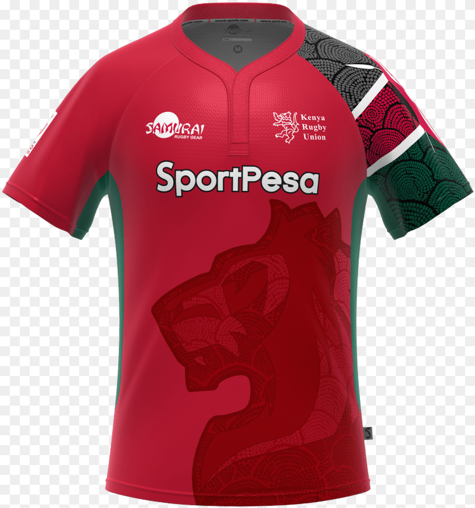 Kenya Rugby Jersey Active Shirt, Clothing, T-shirt Png Image